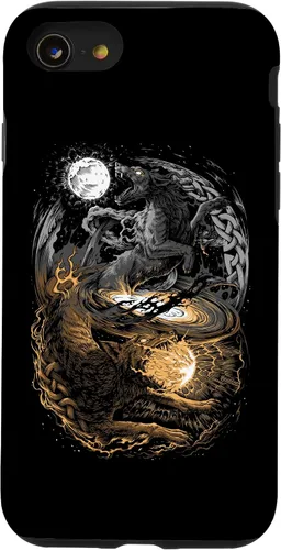 Vista 18 de Funda para iPhone 16 Lobo Viking Wolf Norse Mythology Pagan Ragnarok Wolves