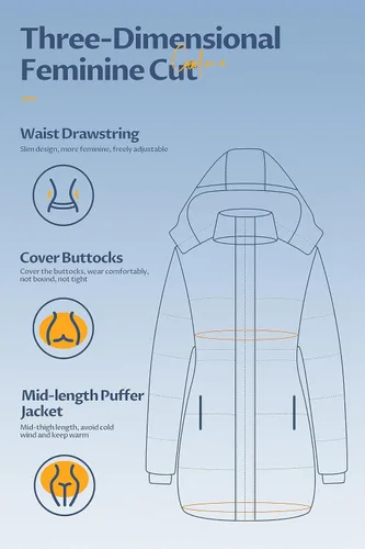 Vista 7 de CREATMO US Abrigo de invierno de sherpa grueso para mujer, chaqueta de nieve cálida con capucha extraíble