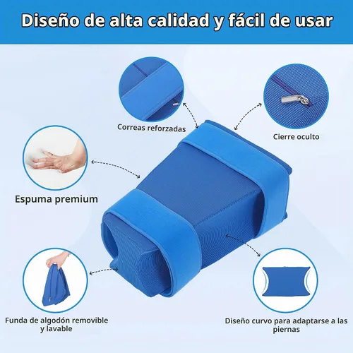 Vista 3 de TYYIHUA Almohada de abducción de cadera - Almohada de cirugía de cadera con funda de almohada - Almohada de espuma cómoda para cirugía de reemplazo