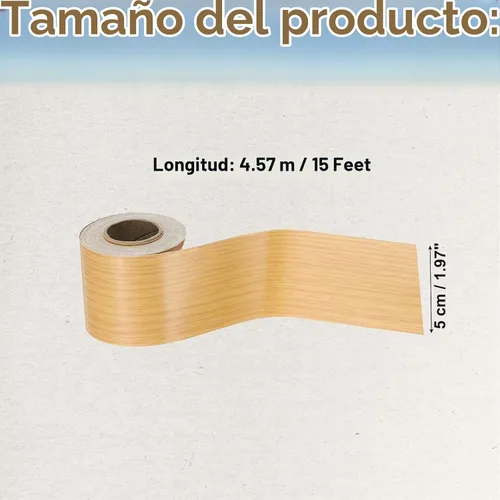 Vista 2 de PATIKIL Cinta de Veta de Madera de 2 pulgadas x 32 pies, Cinta de Reparación de Textura de Madera Autoadhesiva, Parche de Efecto de Madera Realista