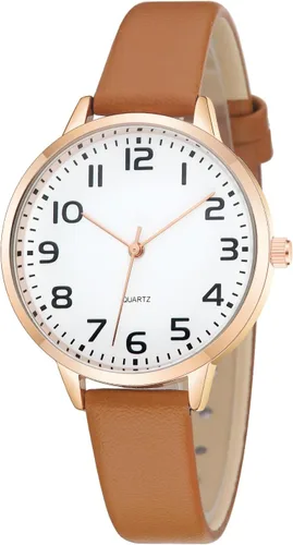 Vista 8 de Women's Dainty Analog Leather Dress Watch for Small Wrists, Ladies Waterproof Watches for Women, Reloj para Mujer