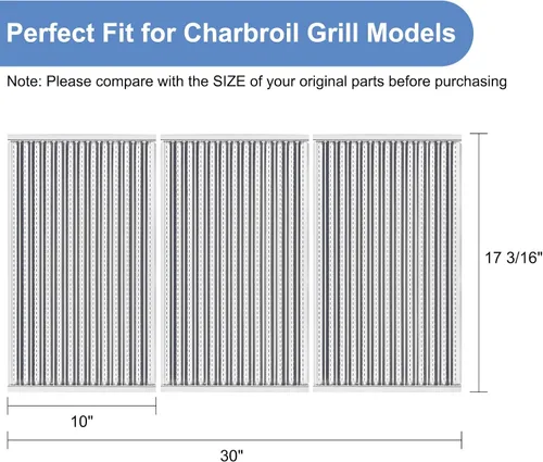 Vista 3 de Criditpid Placas emisoras de parrilla para Charbroil Tru-Infrared 463242716, 463257520, 463242715, 463276016, 463255020 parrilla de gas, emisor