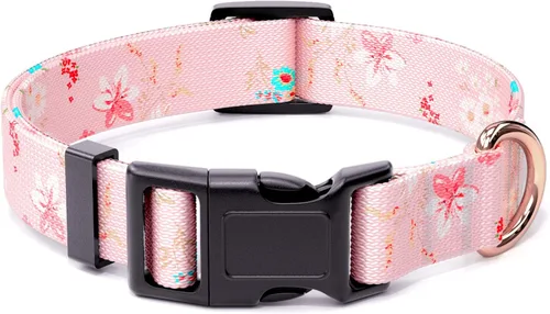 Vista 24 de Rnivvi Collar para perros pequeños, bonito collar resistente y ajustable para cachorros con hebilla de liberación rápida para machos, hembras