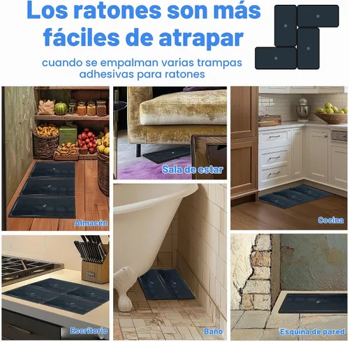 Vista 6 de Landisun Trampas de pegamento para ratas de ratón para interior para el hogar, ratones de serpiente, control de plagas de araña