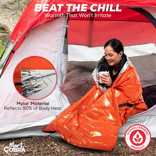 Vista 3 de Saco de dormir de emergencia Mylar Bivy Sack Equipo de supervivencia