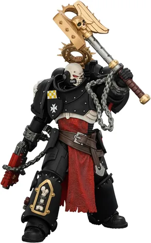 Vista 9 de JOYTOY Figura de acción 1/18 Warhammer 40,000 Space Marines Black Templars Outriders Colección Modelo Regalos de Cumpleaños