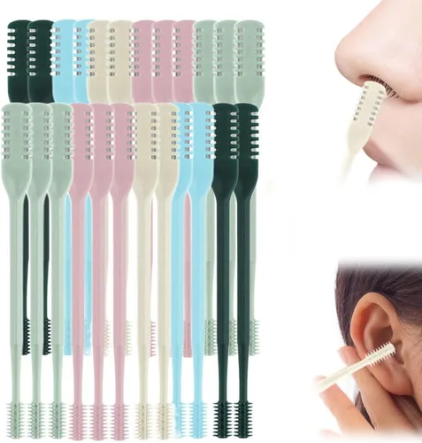 Vista 14 de Cortador de pelo nasal, 2026 nuevo portátil esencial de viaje para hombres y mujeres, removedor manual de vello de nariz de doble cara para aseo