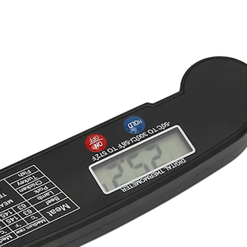 Vista 5 de Termómetro digital para carne, termómetro digital de alimentos con pantalla de retroiluminación encendido y apagado automático, termómetro