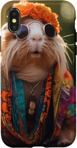 Vista 5 de iPhone 16 Boho Hippie Sunglasses Guinea Pig Case