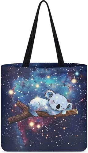 Vista 12 de Bolsa de tela para mujeres y niñas, bolsas de comestibles reutilizables