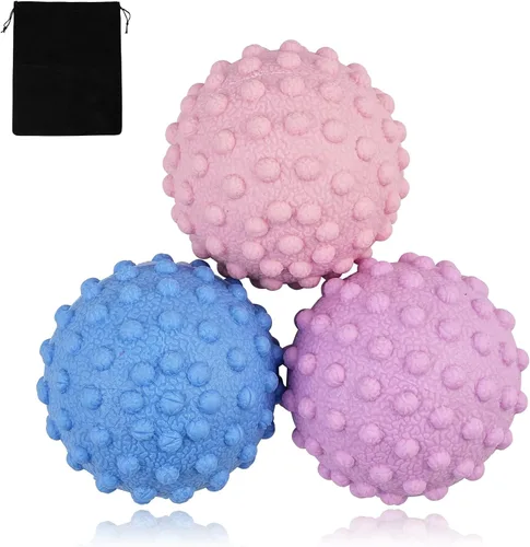 Vista 22 de Pelota de lacrosse de masaje WOVTE para músculos doloridos, hombros, cuello, espalda, pies, cuerpo, tejido profundo, punto de activación, nudos Negro