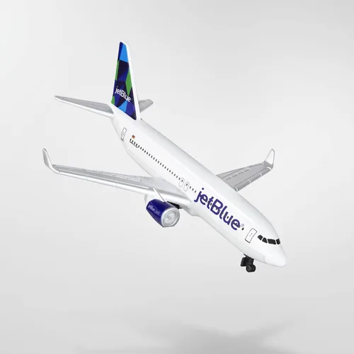Vista 3 de Modelo aviones modelo Jet Blue modelo avión avión modelo avión modelo para colección y regalos