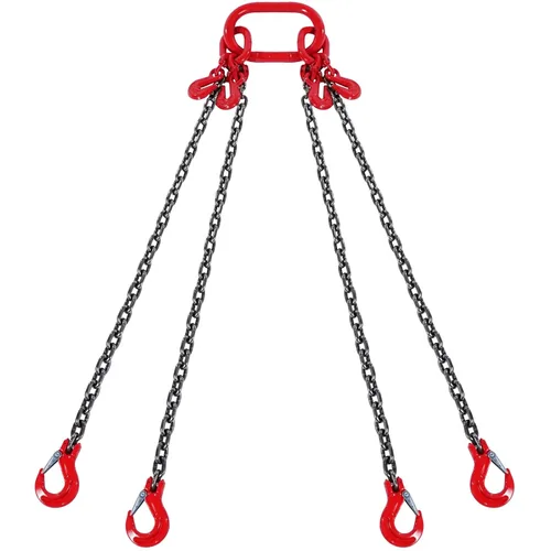 Vista 11 de VEVOR Eslinga de cadena, cadenas de elevación de 1/4 pulgada x 5 pies con ganchos, polipasto de cadena de motor G80, eslinga de elevación de 6600