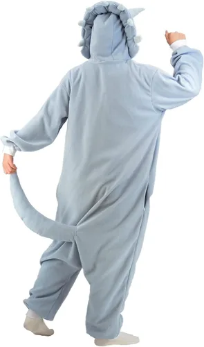 Vista 6 de LZBXBXDA Pijama unisex de dinosaurio triceratops para adultos, disfraz de Navidad de animal, ropa de dormir para mujeres y hombres