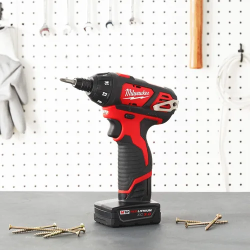 Vista 6 de Milwaukee 2401-20 M12 desarmador hexagonal de 1/4 pulg. de 12 voltios con batería de iones de litio inalámbrico (solo herramienta)