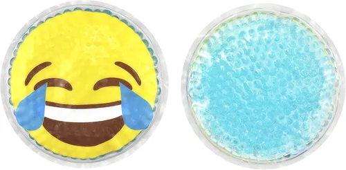 Vista 4 de FOMI Care - Paquete de 4 paquetes de hielo Hot Cold Kids Emoji Boo Boo Divertido envoltorio de cuentas de gel para niños Alivio del dolor
