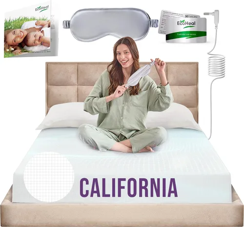 Vista 21 de Sábanas de Ajuste con Conexión a Tierra ECOHEAL Tamaño Queen con 12% Fibra de Plata & 4% Seda & 84% Algodón - Gris - Sábana Conectada a Tierra