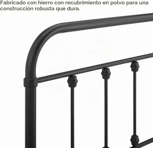 Vista 4 de Modway MOD-6152-BLK Cabecero de Metal Twin Sage, Negro