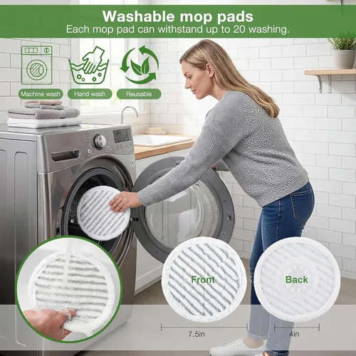 Vista 3 de Replacement Steam Mop Pads for Shark S8001 S8201 S7000 Mop (8pcs)