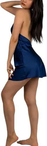 Vista 2 de metabella Lencería sin espalda de satén sedoso camisón para las mujeres ropa de dormir suelta mini camisón tirantes espagueti Chemise 123