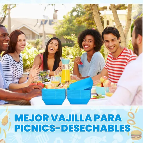 Vista 6 de Uiifan 200 bandejas de papel desechables para alimentos y barcos, resistentes a la grasa, bandeja de cartón para perros calientes, soporte para Azul