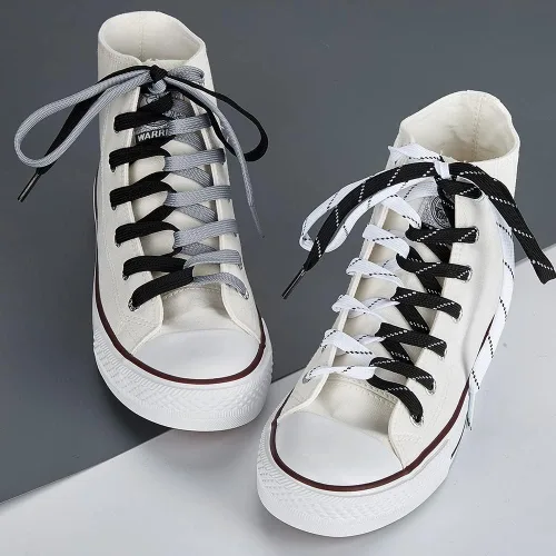 Vista 3 de ZHENTOR 3 pares de cordones planos para zapatos deportivos, cordones para tenis, zapatos atléticos para correr, botas