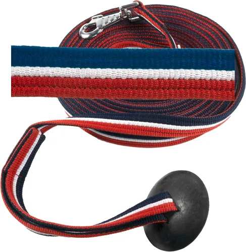Vista 14 de Southwestern Equine Línea de estocada para caballos de algodón con broche de perno y tope de goma (negro, 24')