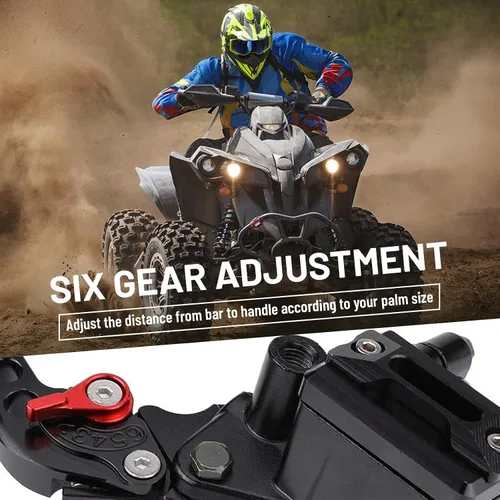 Vista 3 de Juego universal de 1 par de manillar de motocicleta de 7/8 pulgadas de 0.866 in, palanca de embrague de cilindro maestro ajustable, compatible