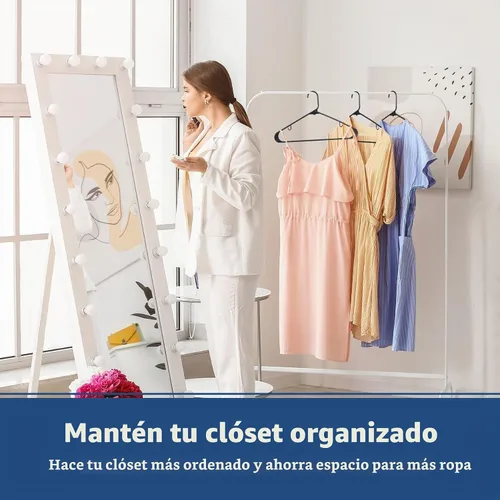 Vista 5 de ZENY - Perchas de plástico con ganchos (100 unidades)