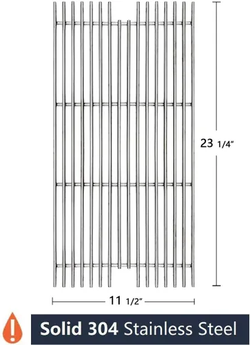 Vista 2 de Hongso Rejillas de cocina de acero inoxidable SUS304 de 23 1/4 pulgadas 54911 de repuesto para Viking VGBQ 30 "T Series, VGBQ 41" T Series, VGBQ300T