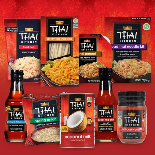 Vista 20 de Thai Kitchen Fideos de arroz salteados, sin gluten, sin OMG, dos ingredientes, cocción rápida, para Pad Thai y otros platos salteados, 14 onzas
