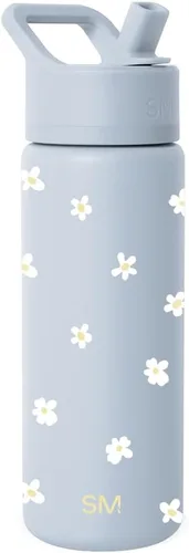 Vista 79 de Simple Modern botella de agua con tapa con pajita, termo de acero inoxidable con aislamiento al vacío, reutilizable, sin BPA, sin fugas