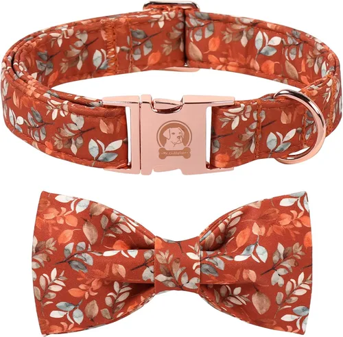 Vista 13 de MR. CHUBBYFACE - Collar de perro de San Valentín con corbatín, lindo collar de perro con corazón azul con hebilla de metal, collar de algodón