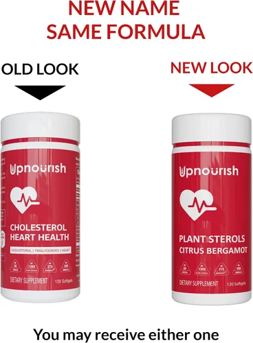 Vista 8 de UpNourish Suplemento de bergamota cítrica de esteroles vegetales con CoQ10, Omega 3, hoja de olivo, curcumina de cúrcuma, ajo negro y niacina - 120