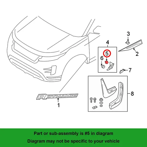 Vista 3 de 20 clips de moldeo de panel basculante para Land Rover LR112137 Defender 110, Denfender 90, para Range Rover, para Range Rover Evoque 2020-On