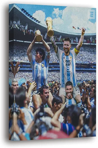 Vista 8 de SpiritualHands Lionel Messi - Póster en lienzo de Messi Argentina, póster de fútbol de Leo Messi para dormitorio de niños, 8 x 12 pulgadas, listo