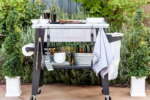 Vista 21 de Cuisinart CPT-194 Mesa de preparación de parrilla de acero inoxidable para exteriores