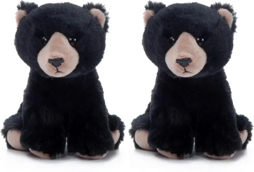 Vista 5 de The Petting Zoo Peluche de oso negro, regalos para niños, animales del zoológico Wild Onez Babiez, juguete de peluche de oso negro de 6 pulgadas