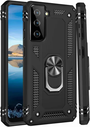 Vista 8 de IKAZZ Funda para Galaxy S21, Grado Militar Resistente a Golpes de Servicio Pesado Cubierta Protectora para Teléfono Pasa Prueba de Caída de 16 pies