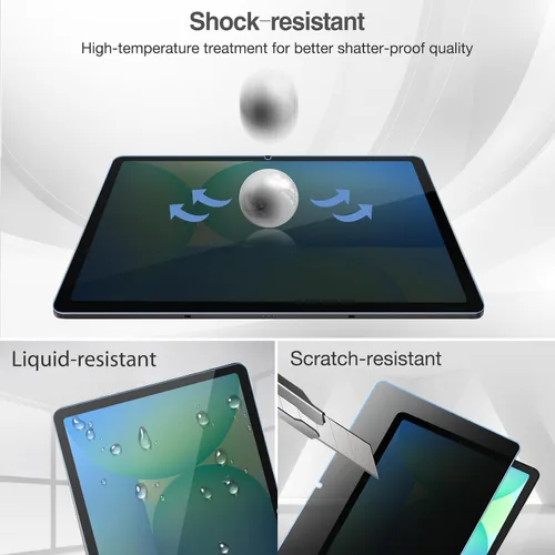 Vista 5 de ProCase Protector de pantalla de privacidad para Galaxy Tab S10 FE /S9 FE /S9/S8/S7 for Galaxy Tab S10 FE 2025/S9 FE 10.9"/S9 11" 2023/S8 2022/S7