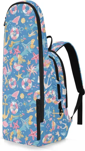 Vista 2 de Tennis Badminton Bag Backpack Water Resistant Sea Ocean Blue Waves Ocean 3 Rackets Badminton Pickleball Bag for Men Women Tennis Sport Tenis