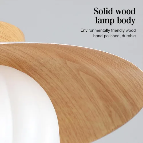 Vista 3 de Lámpara colgante de grano de madera, moderna lámpara ajustable de altura ajustable de 13.8 pulgadas, lámpara colgante de techo para cocina, isla