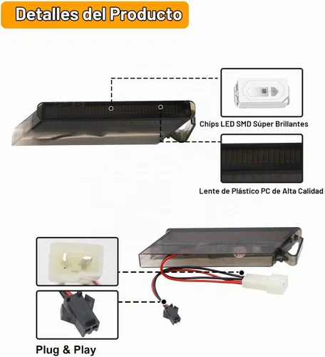 Vista 6 de Luces direccionales de espejo lateral compatibles con F150 2004-2014/para Raptor 2010-2014/para Mark LT 2006-2008
