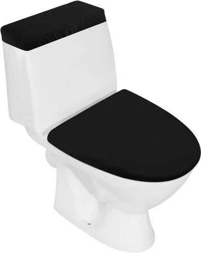 Vista 12 de Juego de tapa de inodoro y tapa de tanque de inodoro, funda de seda de leche para inodoro
