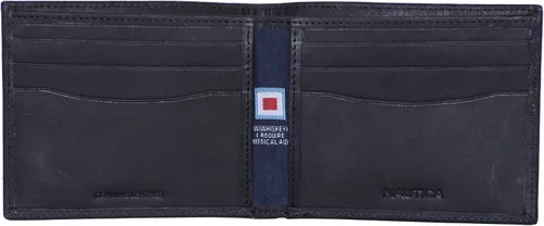 Vista 2 de Nautica Men's Sail Embossed Leather Bifold Wallet