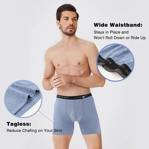 Vista 5 de BAMBOO COOL Calzoncillos tipo bóxer para hombre (4 o 7 unidades)