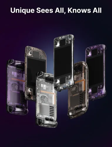 Vista 5 de JSAUX Transparent Case Set Front Cover PC0108 & Back Plate PC0106B Vents Version Compatible for Steam Deck Crystal
