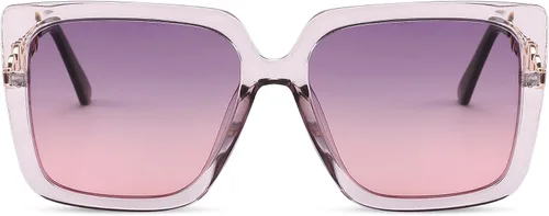 Vista 2 de FEISEDY Gafas de sol polarizadas de moda para mujer, estilo vintage, de gran tamaño, cuadradas, protección UV400, B0003