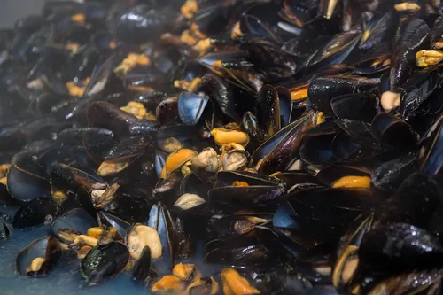 Vista 5 de Matiz Mejillones españoles en aceite de oliva virgen extra y vinagre de sidra de manzana 3.92 oz - 1 paquete Hecho a mano en Galicia, España
