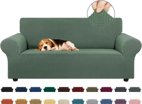 Vista 62 de KEKUOU Funda elástica para sofá biplaza, funda de sofá para sofá de 2 cojines (55-78 pulgadas), protector de muebles con parte inferior elástica